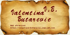 Valentina Butarević vizit kartica